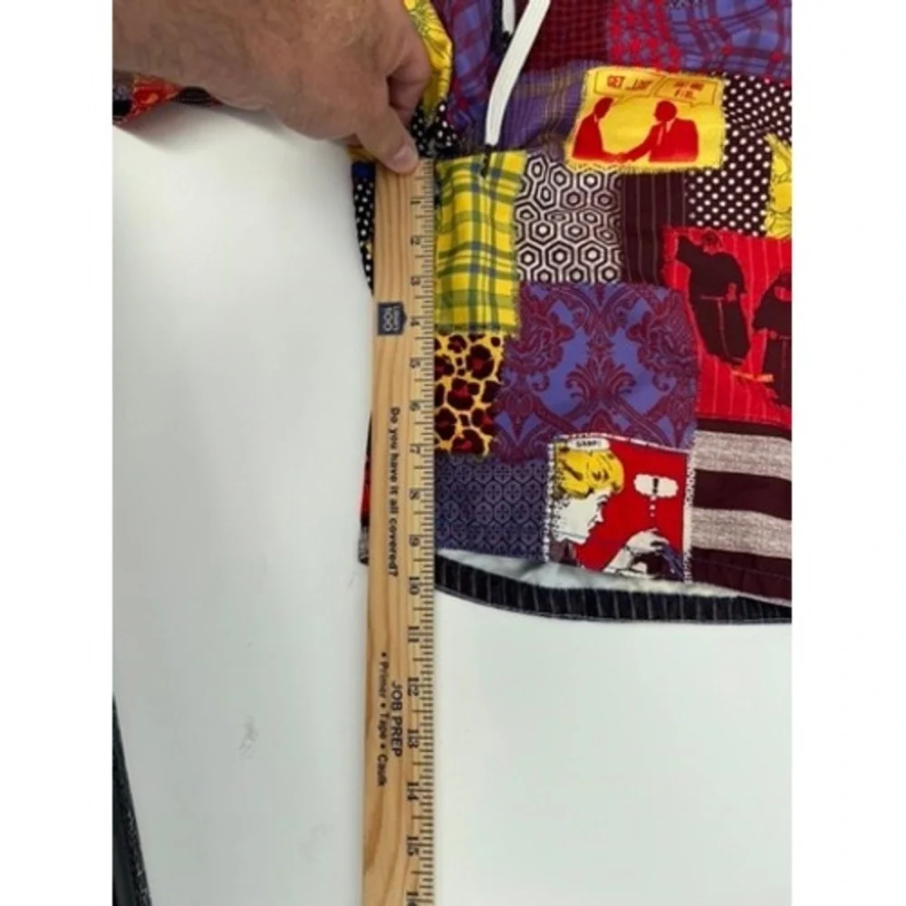 Lost Enterprises Board Shorts‎ Mens 32 Y2K Multicolor Patchwork Graphic Surf